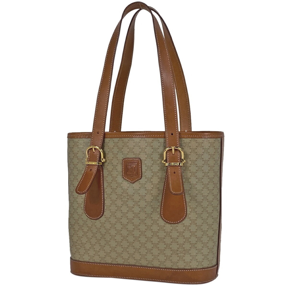 Celine Macadam tote bag handbag canvas beige